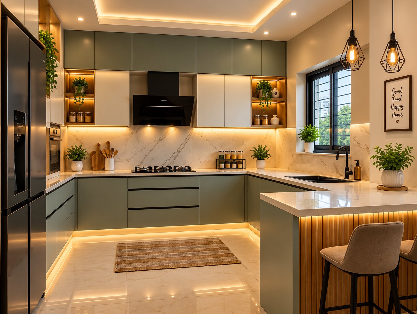 Modular kitchen design in Ballygunge Kolkata by NIWAS Interior