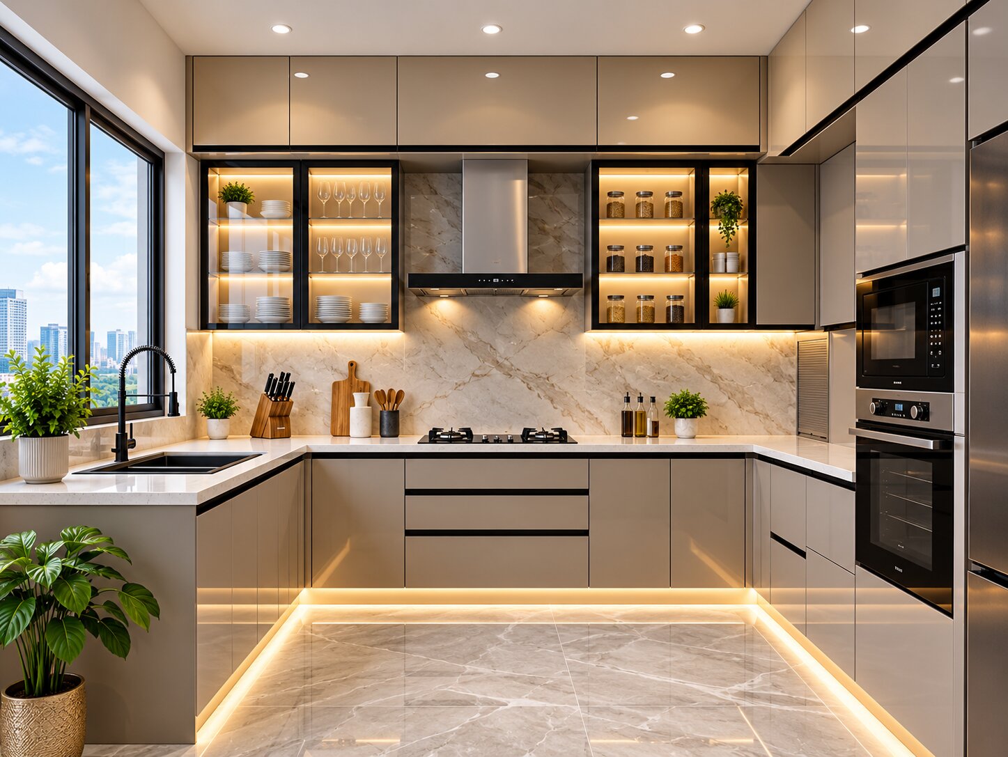 Modular kitchen design in Behala Kolkata by NIWAS Interior