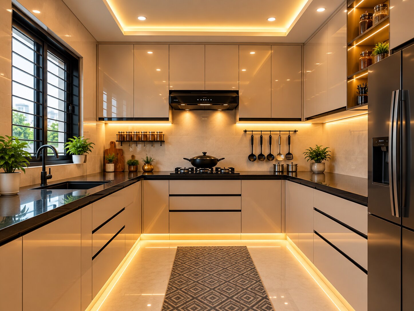 Modular kitchen design in EM Bypass Kolkata by NIWAS Interior