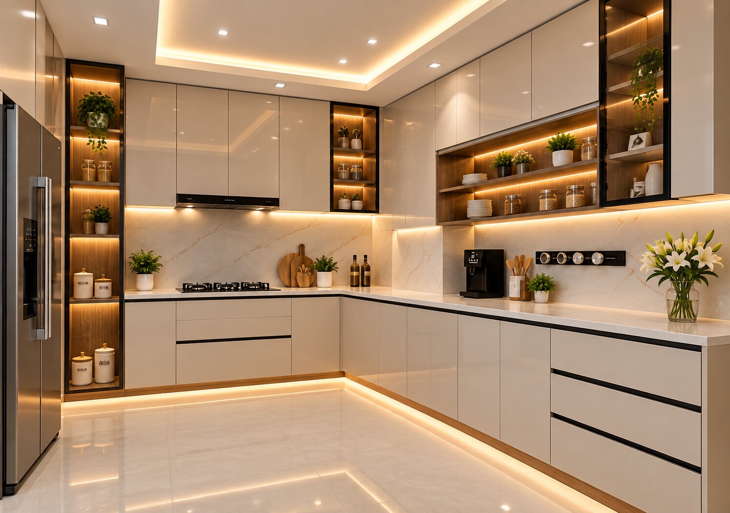 Modular kitchen design in Garia Kolkata by NIWAS Interior
