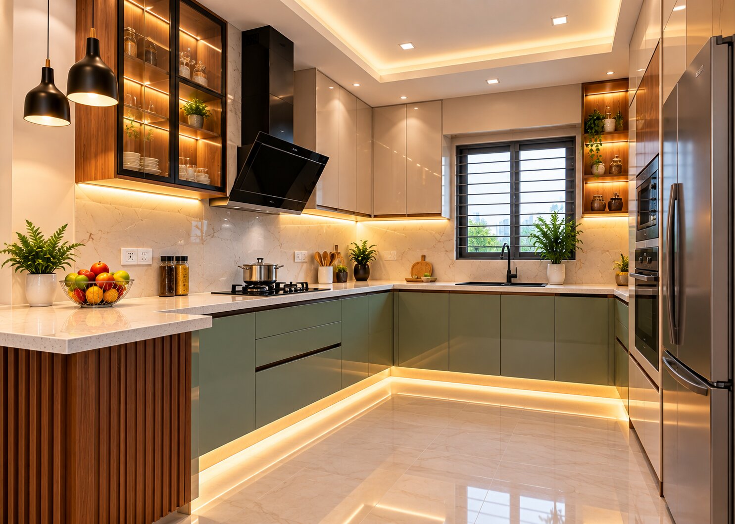Modular kitchen design in Kasba Kolkata by NIWAS Interior
